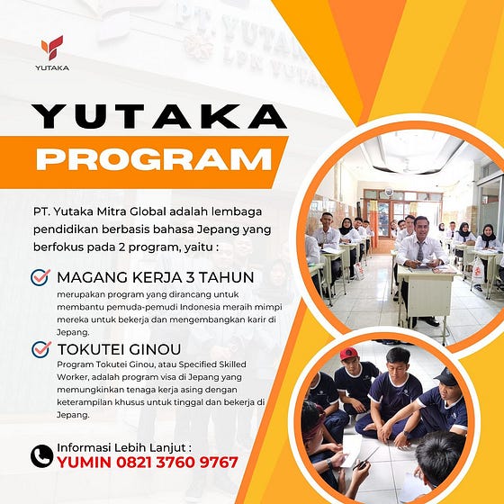 Raih Impian Bekerja di Jepang dengan PT. Yutaka Mitra Global
